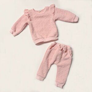 Pink Heart Toddler Girl Sweatsuit